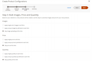 Magento 2 create product configurations menu